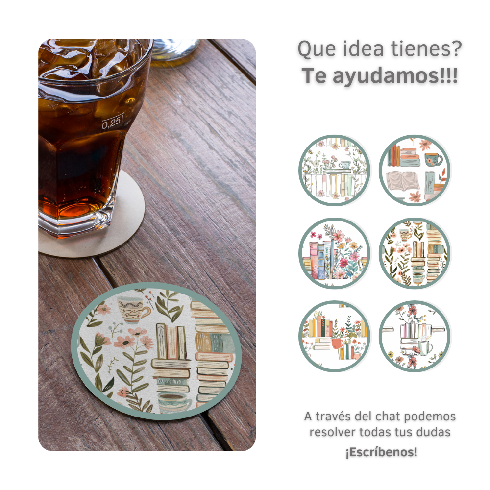 Posavasos MDF y Corcho 🟤x6