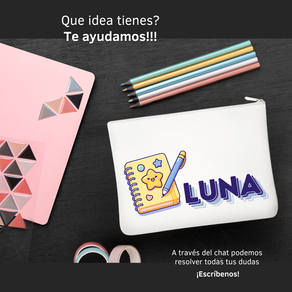 Cartuchera Multiusos para Niños - Cremallera Blanca