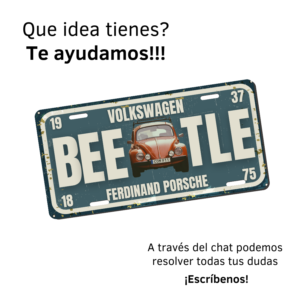 Placa Matrícula Decorativa