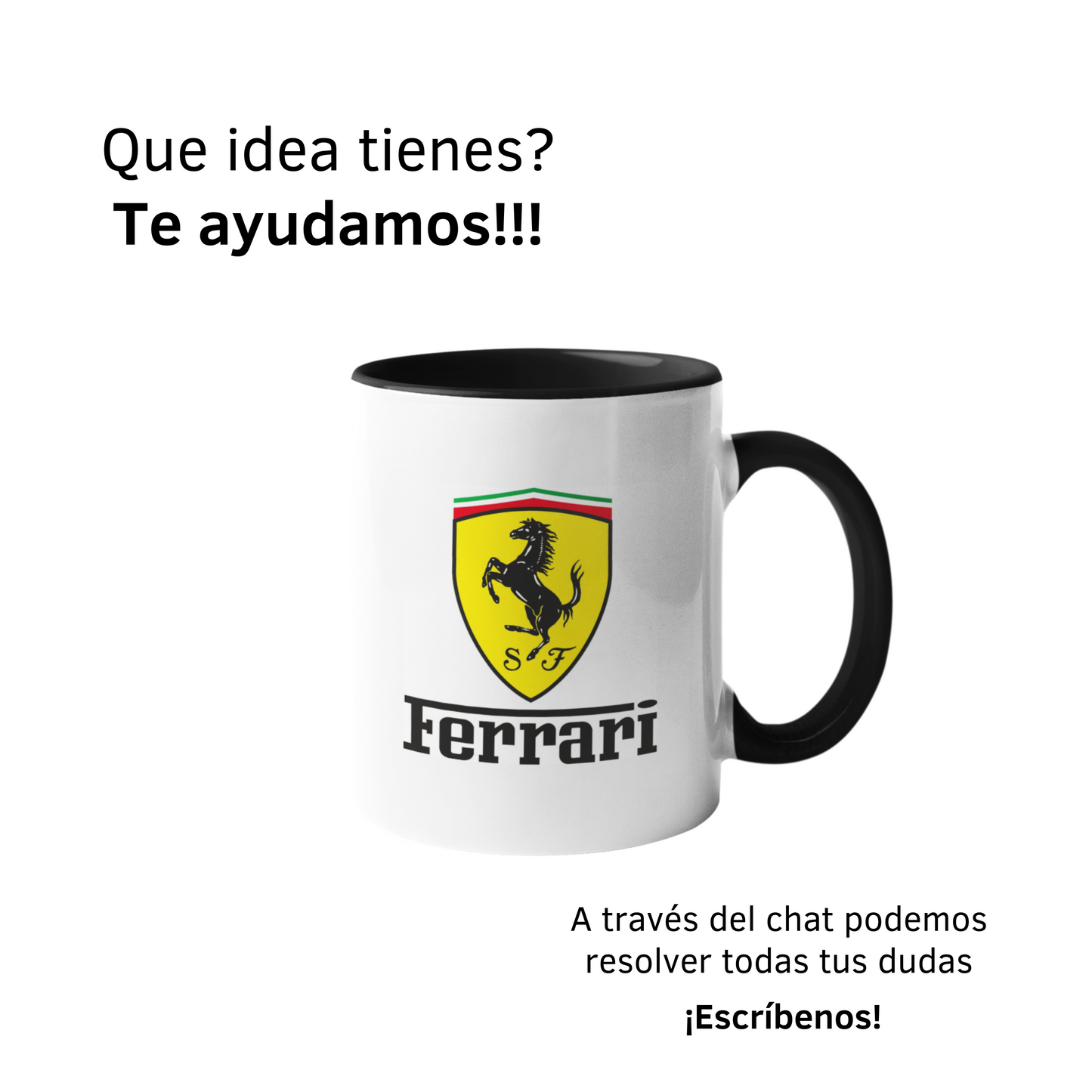 Mini Mug Color Negro 6oz