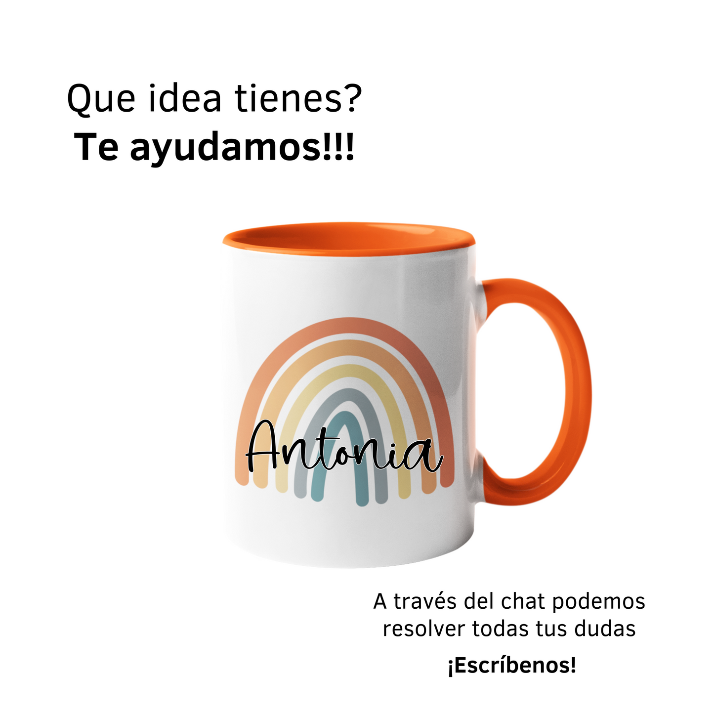 Mini Mug Color Naranja 6oz