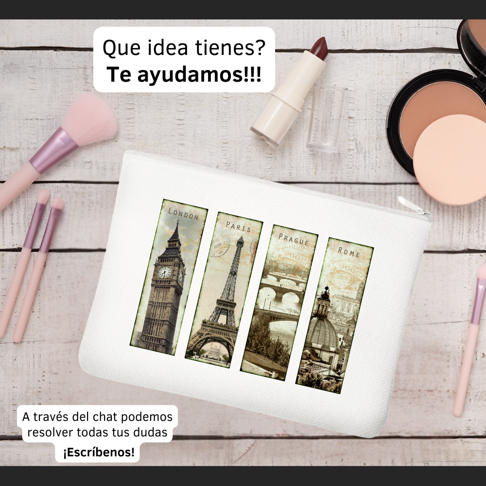 Cartuchera Multiusos - Cremallera Blanca