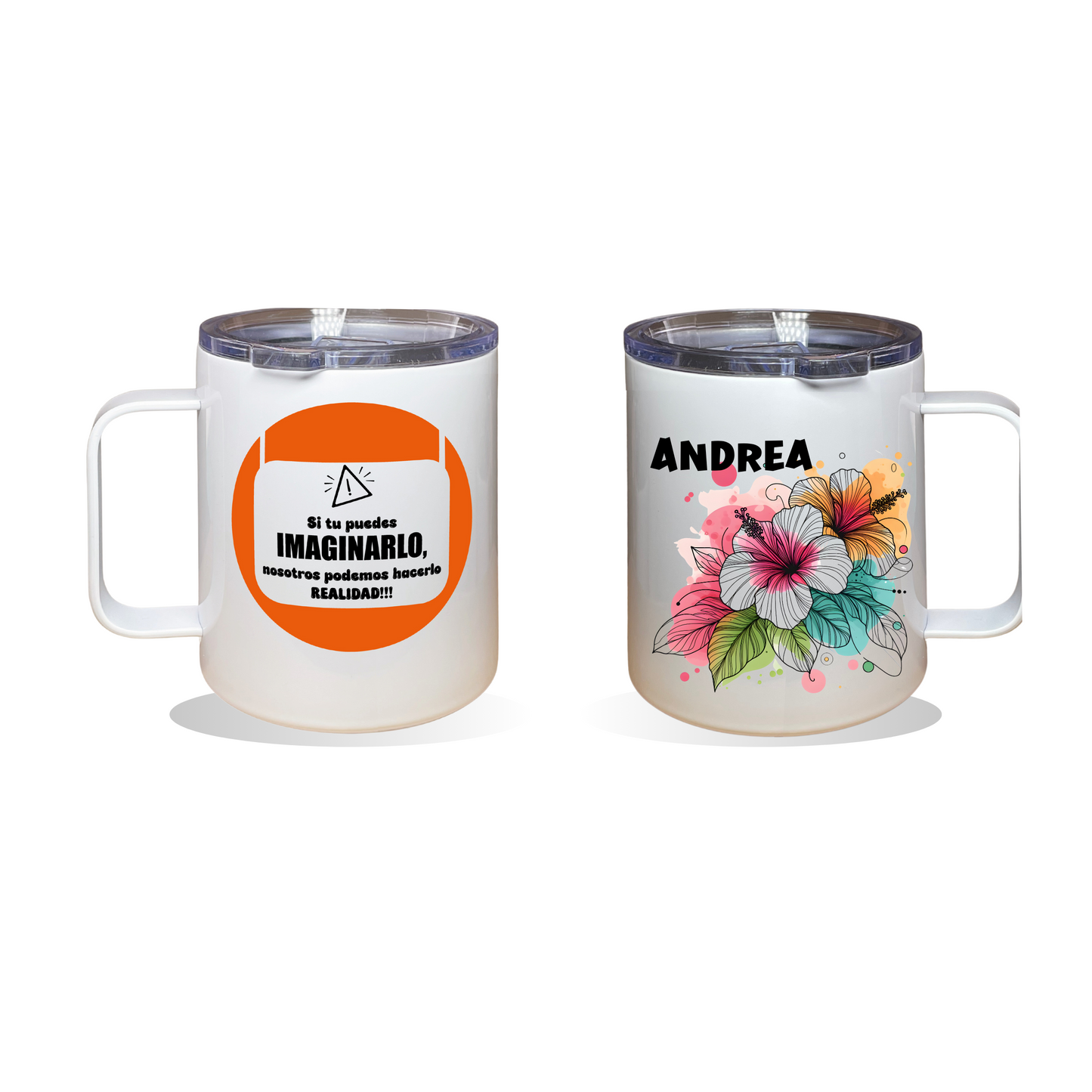 Mug Acero Inoxidable con Tapa