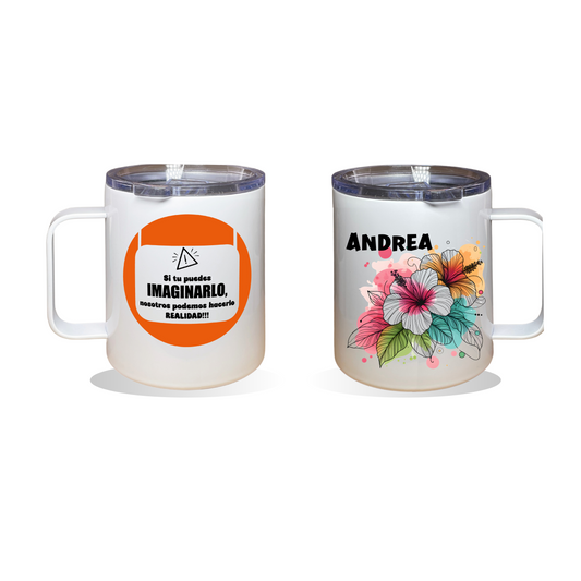 Mug Acero Inoxidable con Tapa