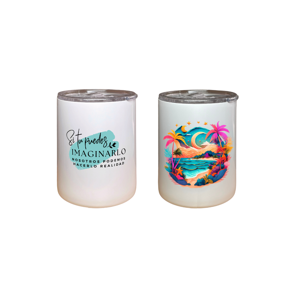 Vaso Acero Inoxidable con Tapa