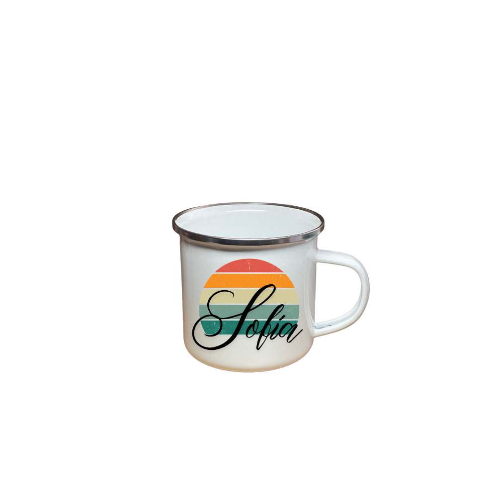 Mug Peltre Blanco - Borde Aluminio