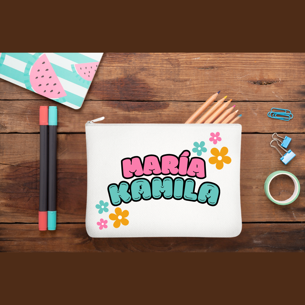 Cartuchera Multiusos para Niños - Cremallera Blanca