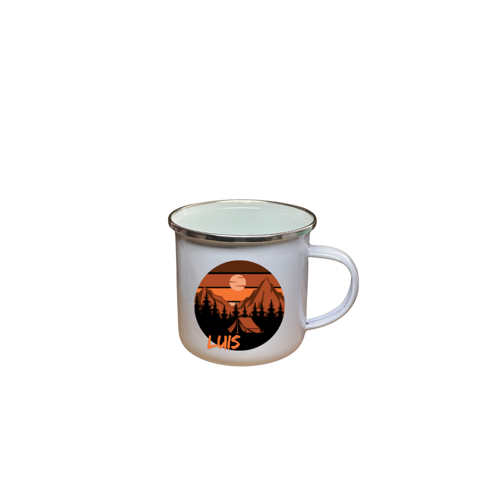 Mug Peltre Blanco - Borde Aluminio