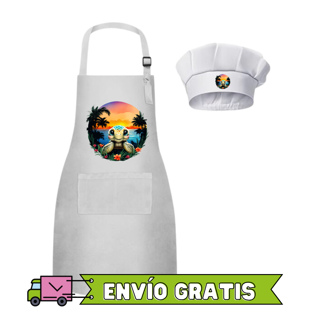 Delantal y Gorrito para Niños