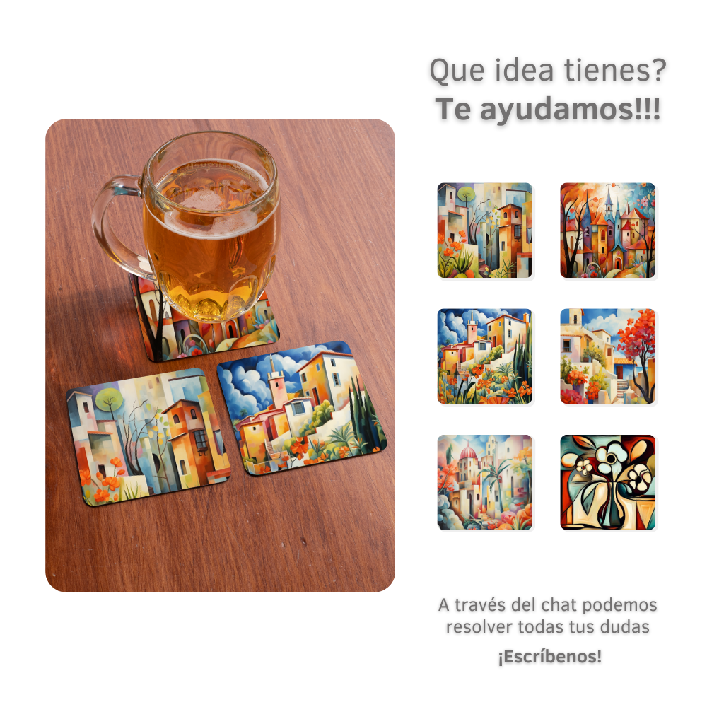 Posavasos Goma ⬛x6