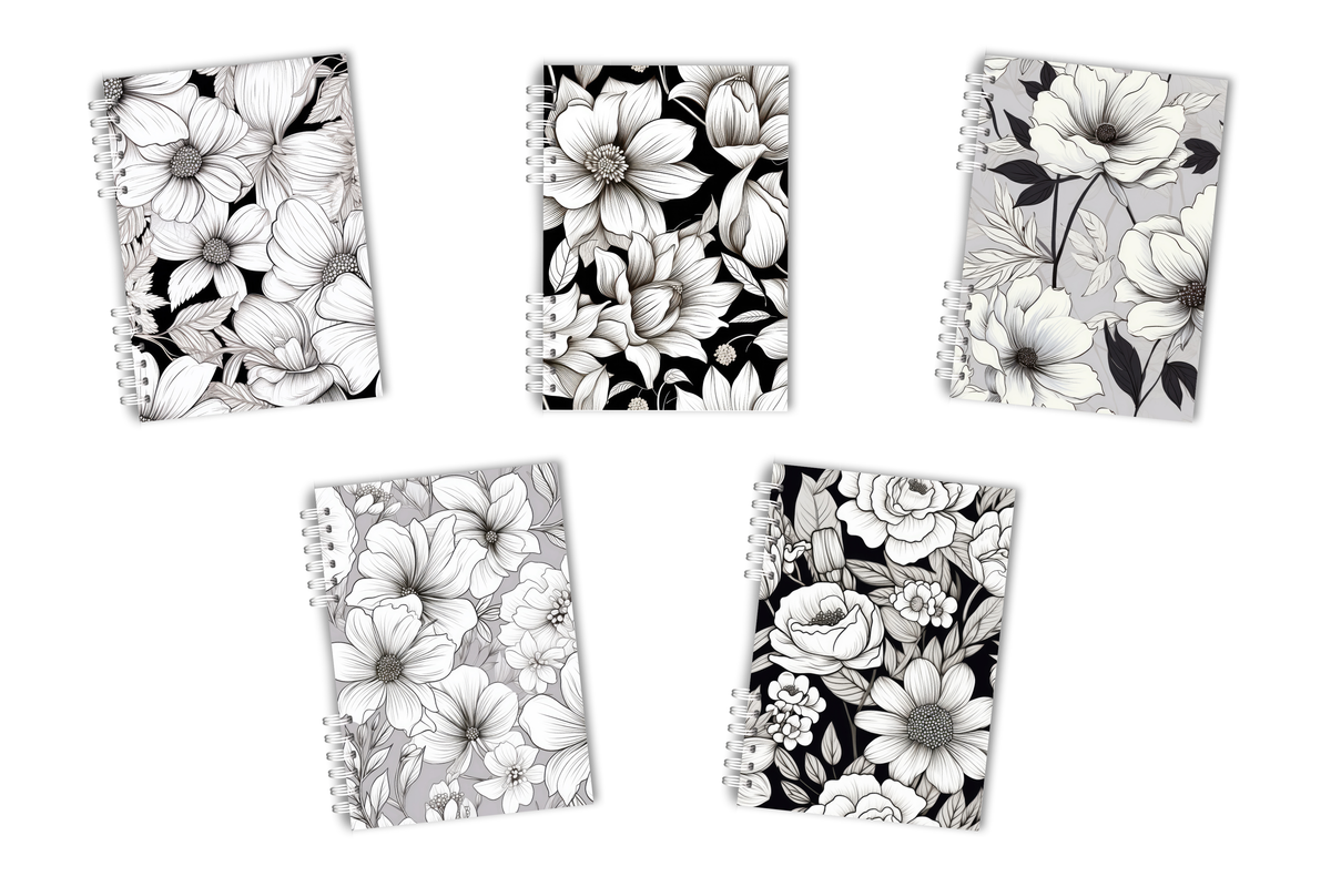 Cuadernos Black Floral
