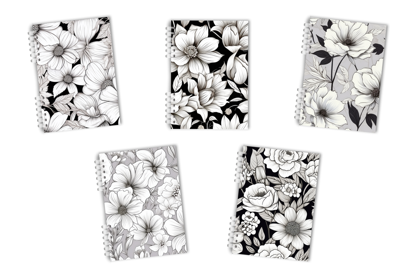 Cuadernos Black Floral