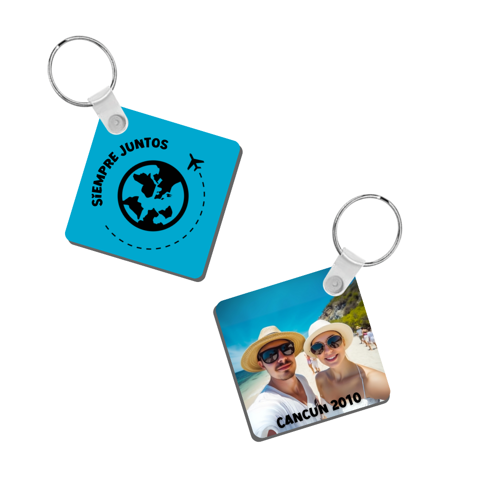 Llavero Wood Cuadrado