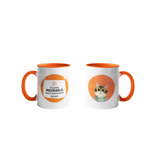 Mini Mug Color Naranja 6oz