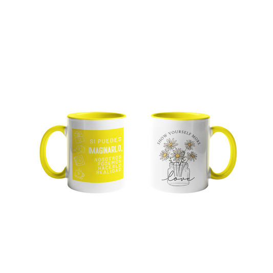 Mini Mug Color Amarillo 6oz